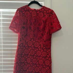 Karen Mullen red dress